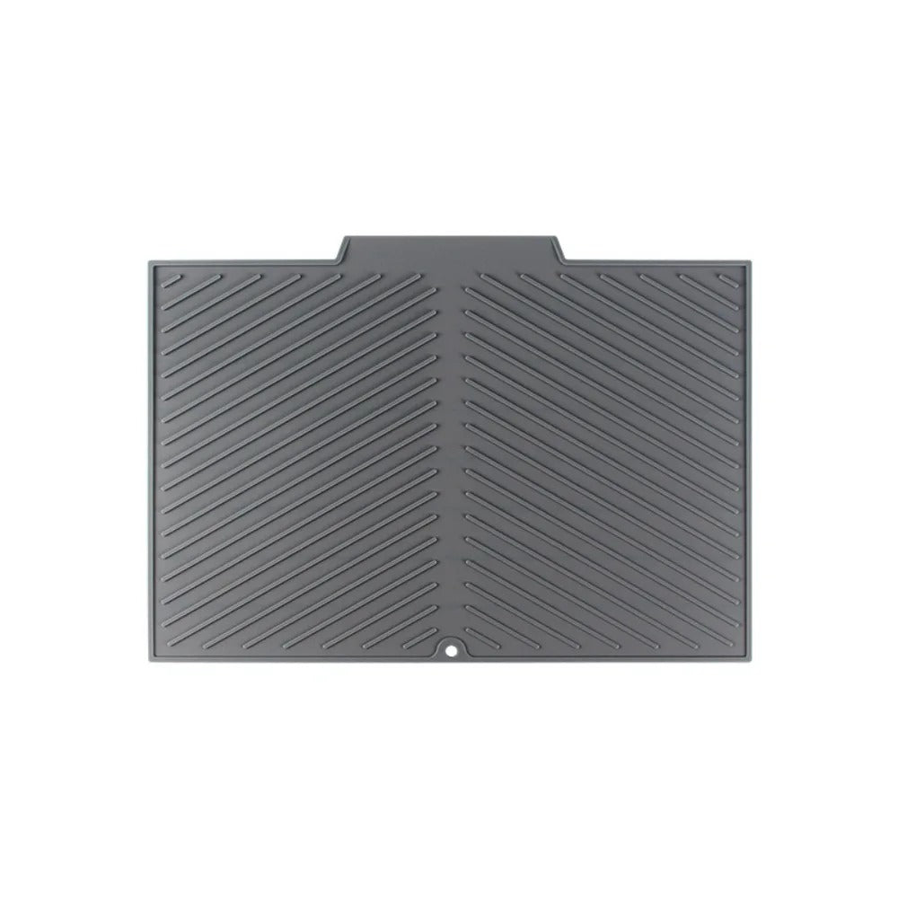 Tapis d’Égouttage Vaisselle en Silicone – 42,5 × 33 cm, en gris, idéal pour sécher la vaisselle rapidement