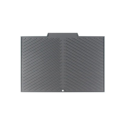 Tapis d’Égouttage Vaisselle en Silicone – 42,5 × 33 cm, en gris, idéal pour sécher la vaisselle rapidement
