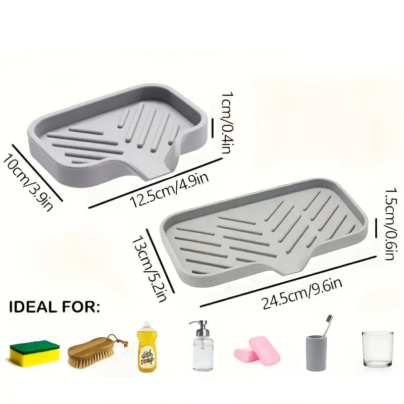 Tapis en Silicone pour Éponge avec design antidérapant et drainage pour cuisine et salle de bain