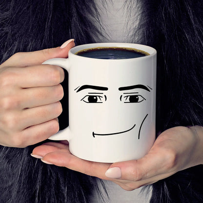 Tasse Visage Céramique 330ml avec un design amusant, idéale pour le café ou le thé