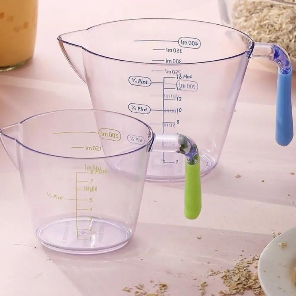 Tasses à mesurer graduées en plastique - Lot de 3, adaptées pour la cuisine et la pâtisserie