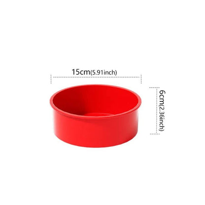 Moule à gâteau en silicone rouge de 15 cm pour une pâtisserie facile et réussie