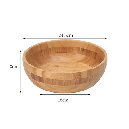 Saladier en bambou naturel – Élégance artisanale pour préparer et servir vos recettes