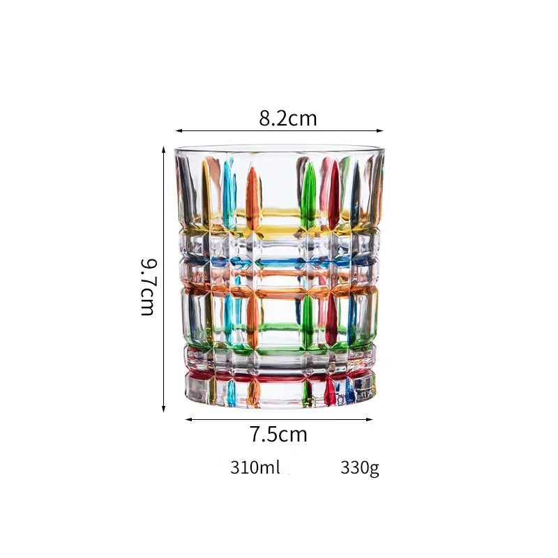 Verre à eau coloré à motif relief – 310 ml, idéal pour des repas festifs ou quotidiens