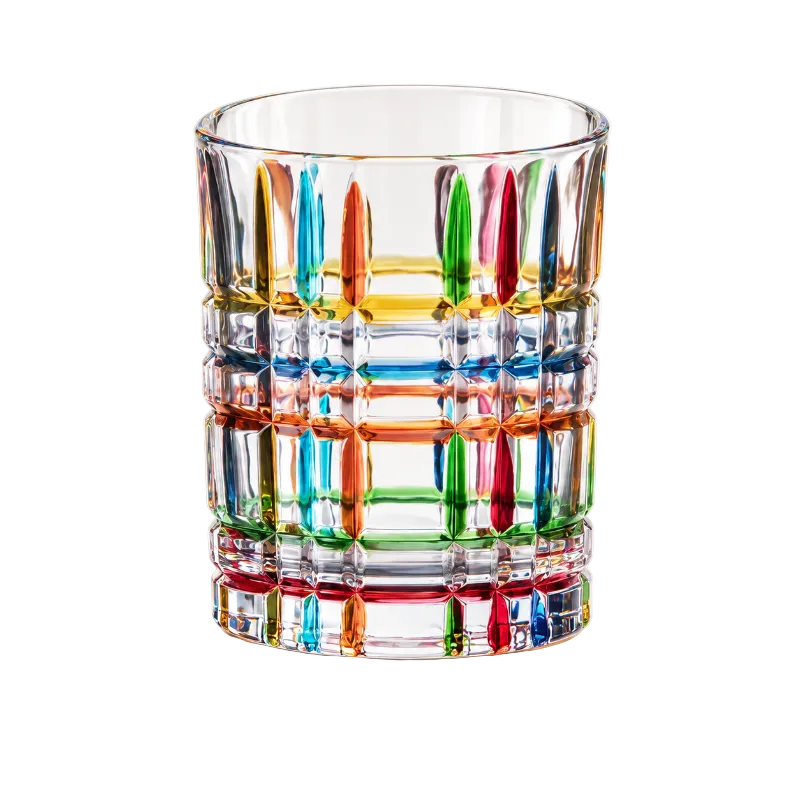 Verre à eau coloré à motif relief – 310 ml avec des couleurs vives et un design unique