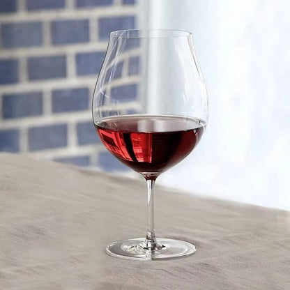 Verre à vin en cristal ultra-fin fait main 430 ml avec un design élégant pour déguster le vin.