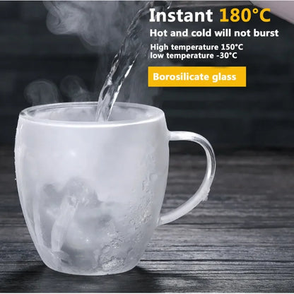 Verre Double Paroi en verre borosilicate résistant aux températures allant jusqu'à 180°C