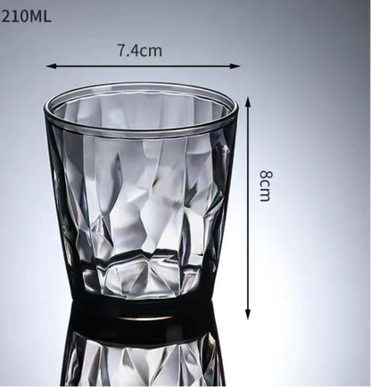 Verres à Table en Verre Transparent – Réutilisables & Éco de 210ML, 7.4cm de diamètre et 8cm de hauteur