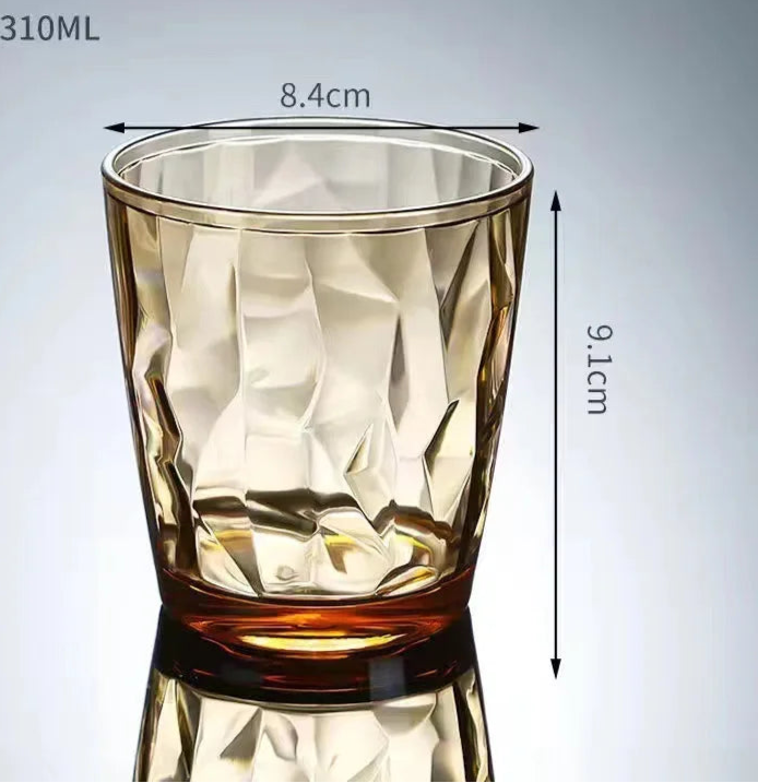 Verres à Table en Verre Transparent – Réutilisables & Éco avec design élégant en forme de vagues