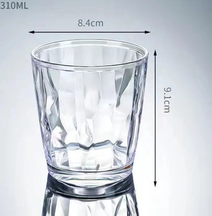 Verres à Table en Verre Transparent de 310ML, réutilisables et éco avec dimensions 8.4cm de diamètre et 9.1cm de hauteur