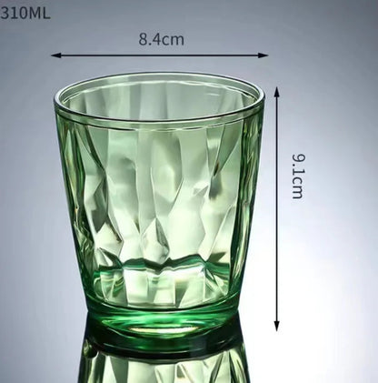 Verres à Table en Verre Transparent de 310ML, dimensions 9,1cm x 8,4cm, réutilisables et éco responsables