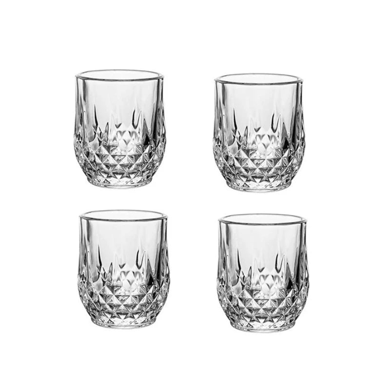 Ensemble de 4 verres à vin & whisky en cristal avec design élégant pour un service raffiné