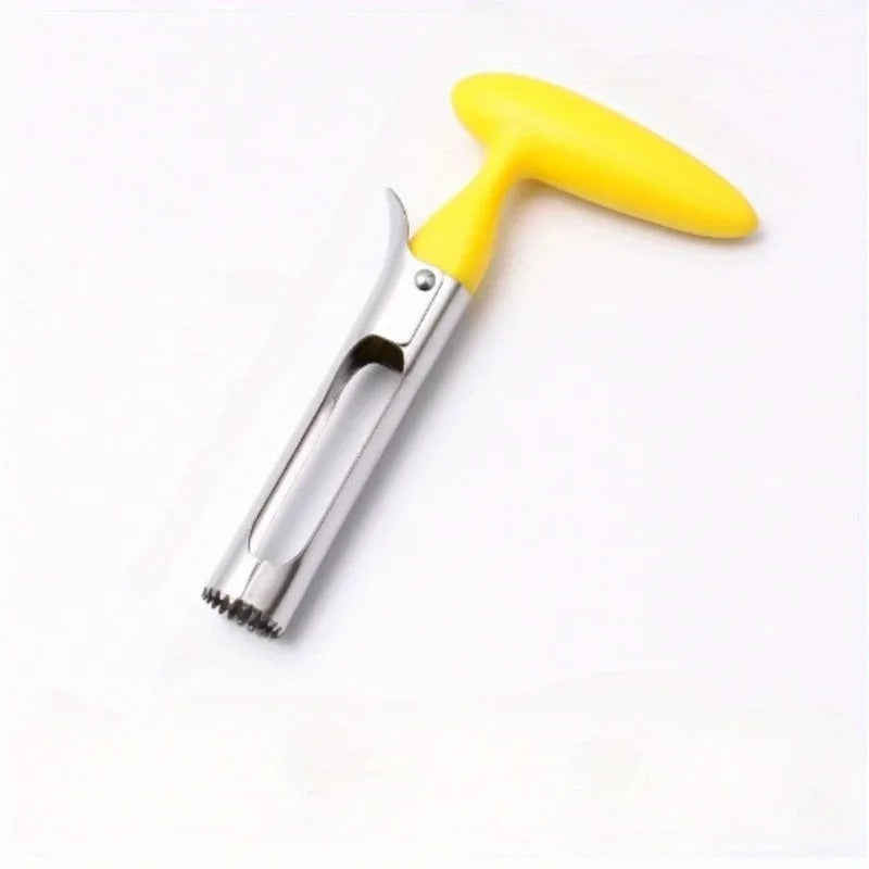 Vide-Pomme Inox Professionnel Évideur Fruits & Légumes avec poignée en plastique jaune ergonomique