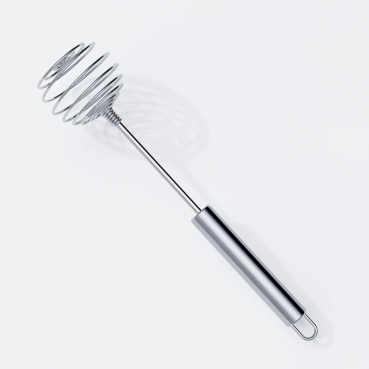 Fouet à œufs manuel inox Ustensile de chef manche ergonomique en acier inoxydable pour battre et émulsionner