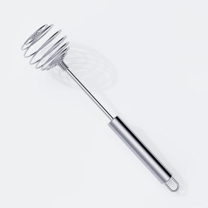 Fouet à œufs manuel inox Ustensile de chef manche ergonomique en acier inoxydable pour battre et émulsionner