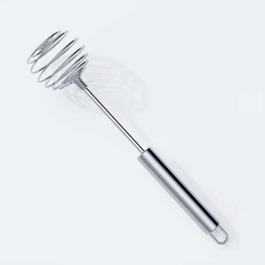Fouet à œufs manuel inox Ustensile de chef manche ergonomique en acier inoxydable pour battre et émulsionner