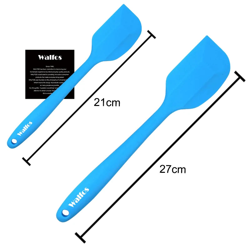 Ensemble de 2 spatules en silicone WALFOS, résistantes à la chaleur, idéales pour la cuisson et la pâtisserie