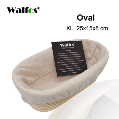 Panier Fermentation en Rotin Naturel pour Pain XL avec tissu doux et notice d'utilisation