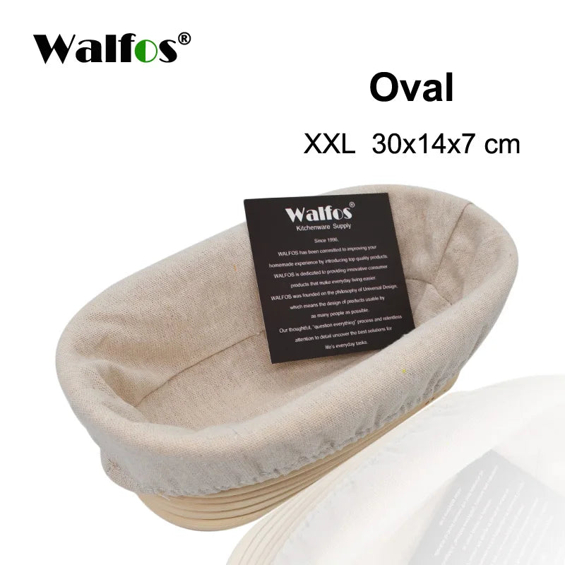 Panier Fermentation en Rotin Naturel pour Pain Oval XXL de 30x14x7 cm