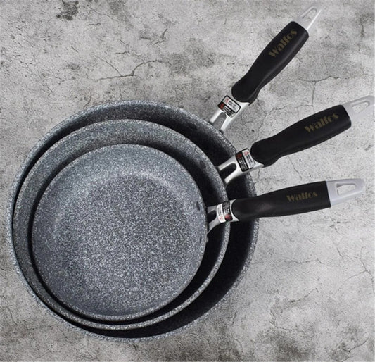 Ensemble de poêles Wok antiadhésives pour plaque à induction et gaz, avec poignées ergonomiques.