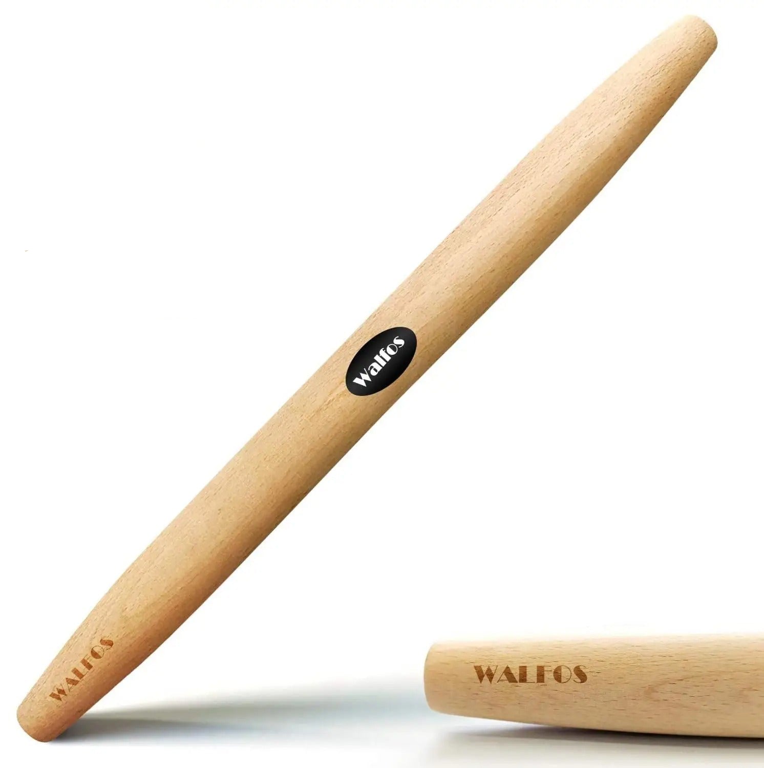 Rouleau à Pâtisserie WALFOS – Bois de Hêtre Naturel Durable en matériel pour pâtisserie Ustensile de chef
