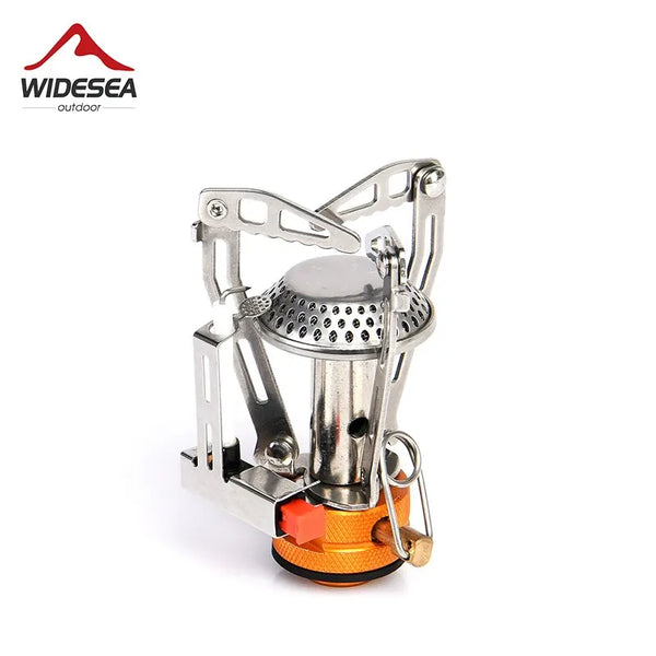 WIDESEA Réchaud de camping 7 en 1 avec 2 marmites et conteneur à gaz remplissable – Kit de cuisine tout-en-un pour trekking, randonnée, pêche et sac à dos