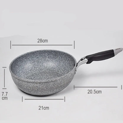 Wok Antiadhésif Compatible Induction pour Sauter Légumes, Viandes et Nouilles 