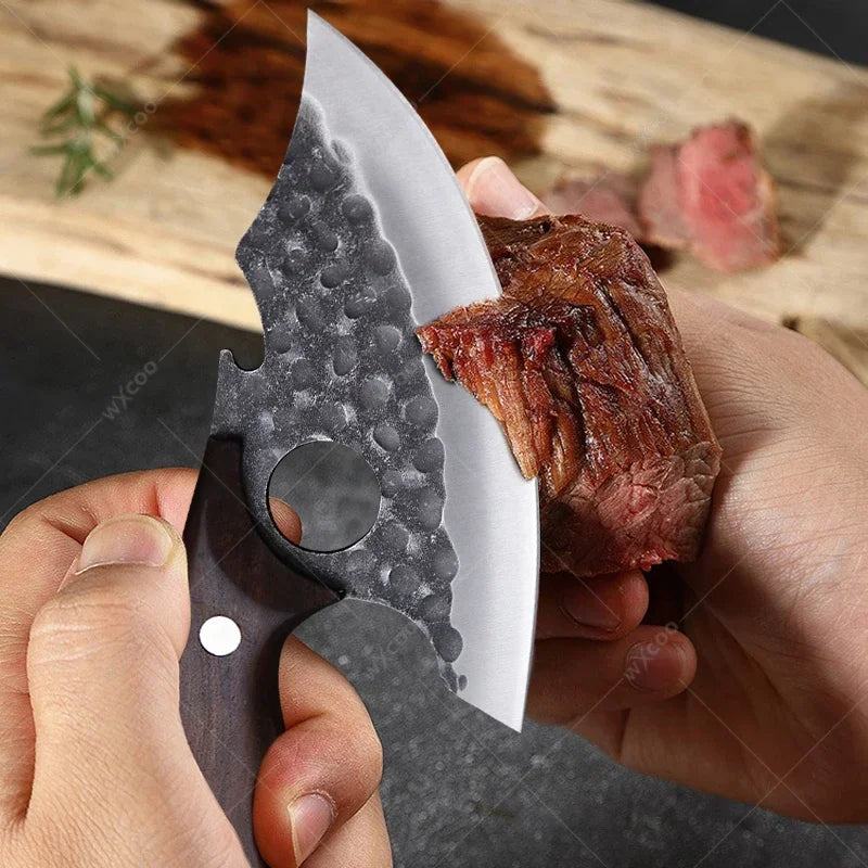 Couteau de Cuisine Multifonction – Désossage, Tranchage, Viande & Poisson – Inox avec poignée ergonomique et lame affûtée
